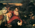 聖母子と聖カタリナとウサギ 1530